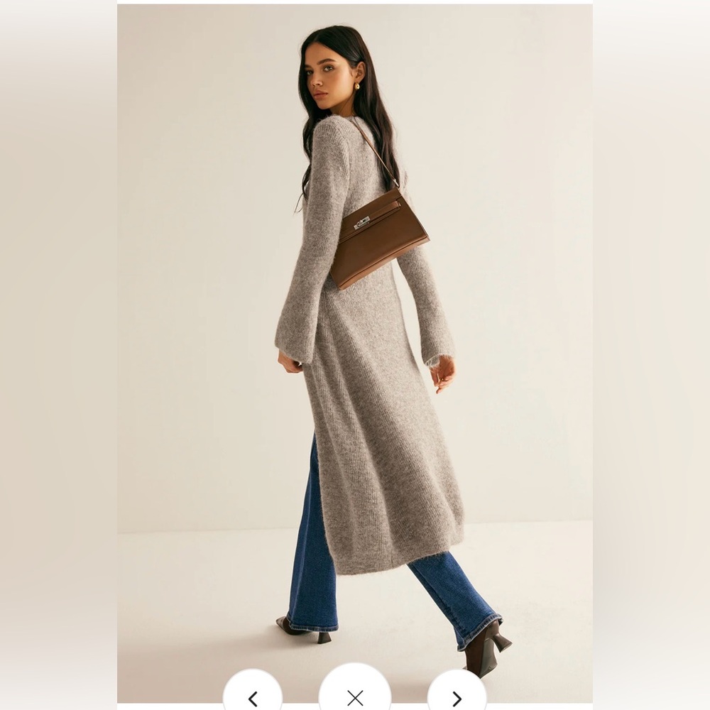 V-Neck Sweater Dress